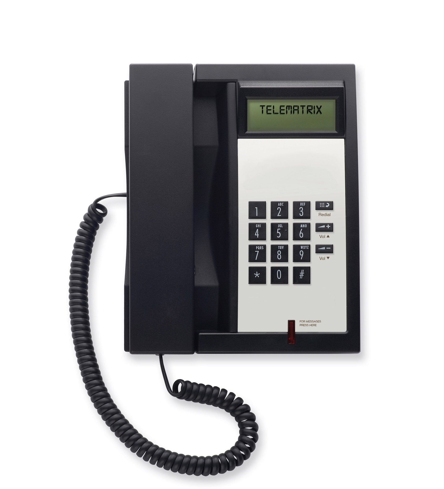 TeleMatrix 3300IP VoIP Corded Phone Black 33V110N0D3 33V110N0D3 - The Telecom Spot