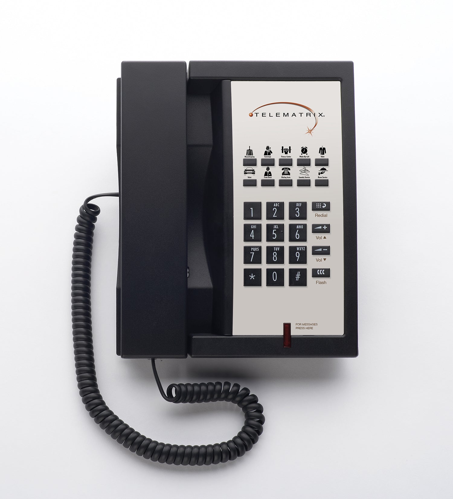 TeleMatrix 3300MW10 Analog Phone Black 332391 332391 - The Telecom Spot