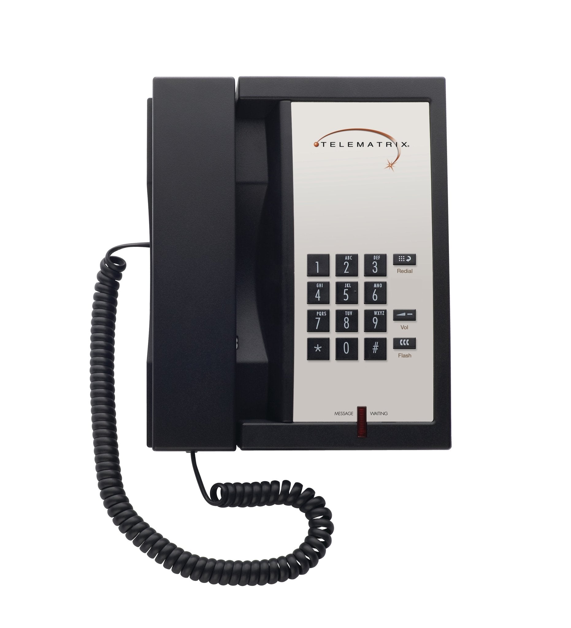 TeleMatrix 3300MWB Analog Phone Black 330391 330391 - The Telecom Spot