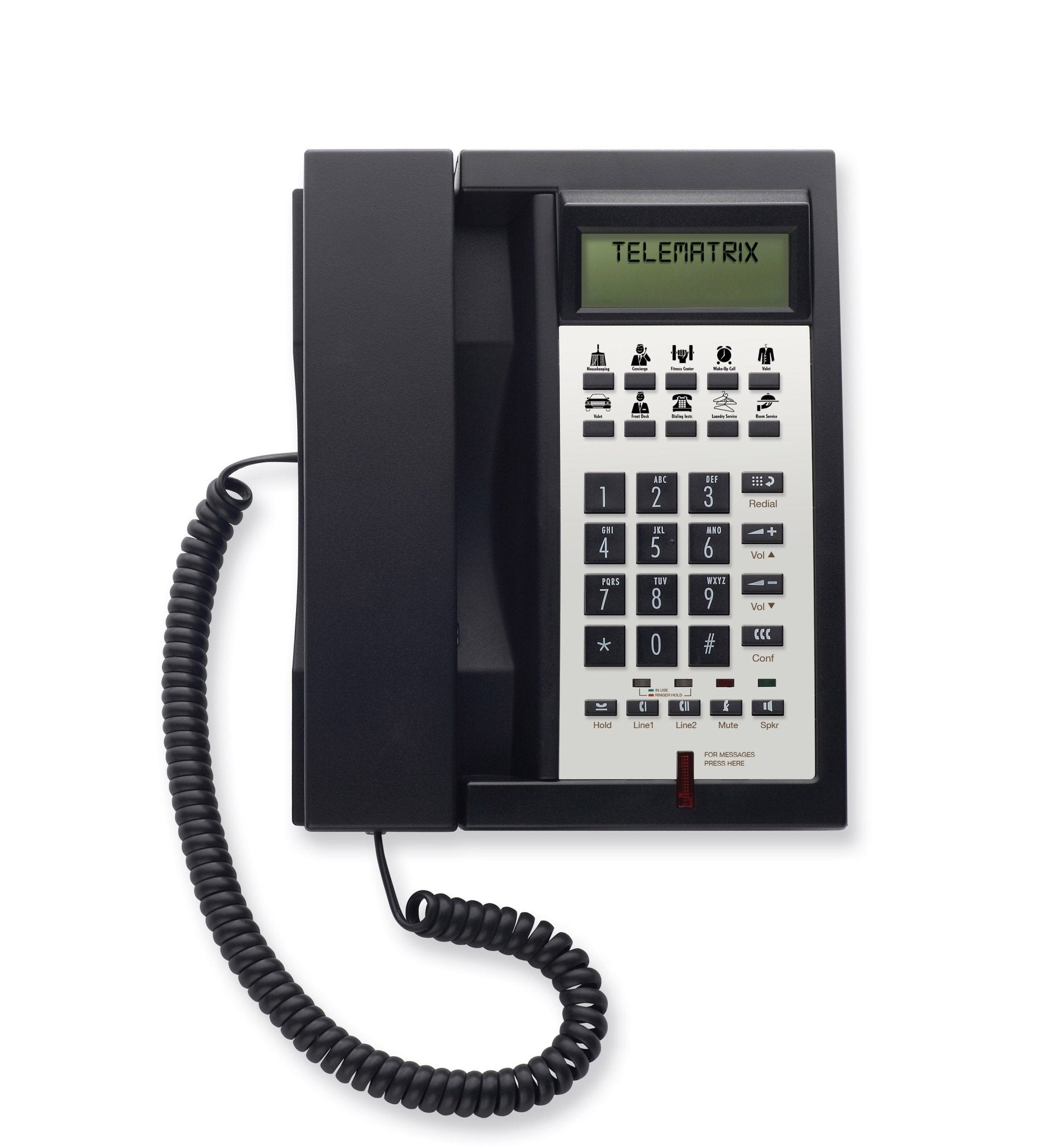 TeleMatrix 3302IP VoIP Corded Phone Black 33V120S5D3 33V120S5D3 - The Telecom Spot