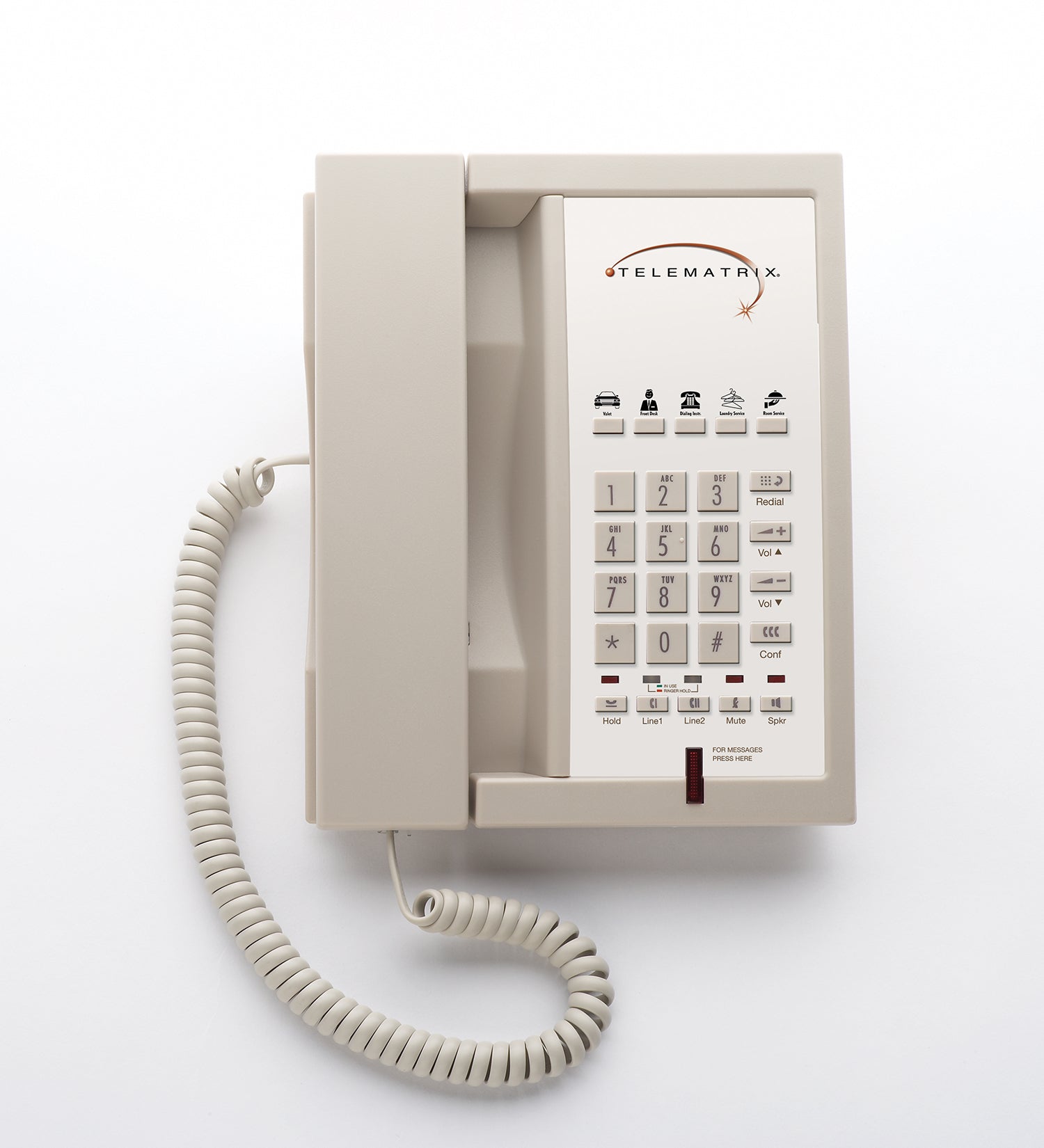 TeleMatrix 3302MWD5 Analog Phone Ash 34149 34149 - The Telecom Spot