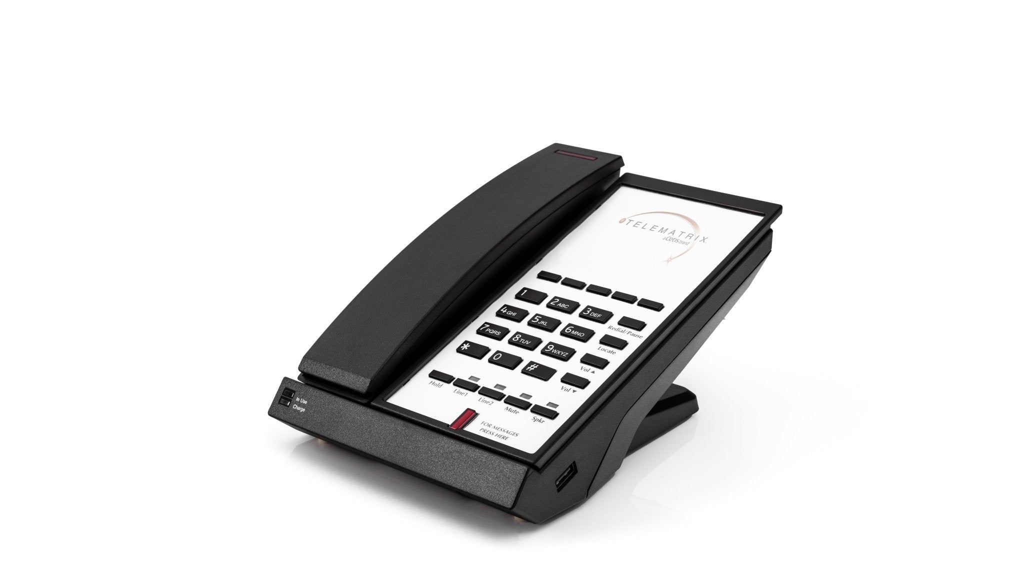 TeleMatrix 9702MWD5 Analog Cordless Phone USB Black 97A12319S5DU 97A12319S5DU - The Telecom Spot