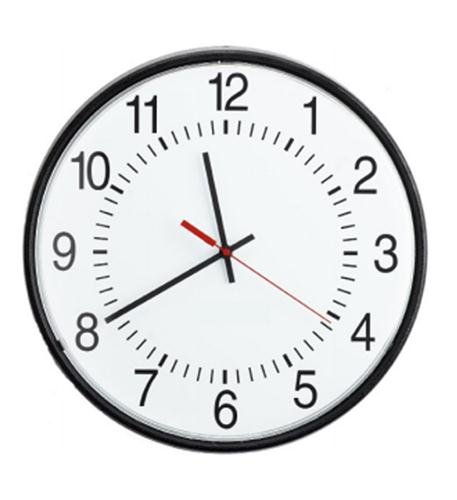 Valcom V - AW12B 12 Round Wireless Clock, Black, Surface V-AW12B - The Telecom Spot