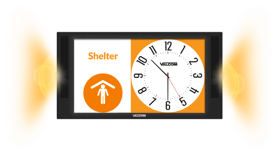 VALCOM VIP - LD221W 22 - Inch LCD Display Speaker with Flashers Wall Mount VIP-LD221W - The Telecom Spot