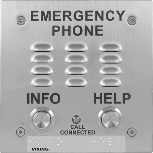 Viking E - 1600 - 20A - EWP 2 - Button Stainless Steel Emergency Phone with Enhanced Weather Protection (ADA Compliant) E-1600-20A-EWP - The Telecom Spot