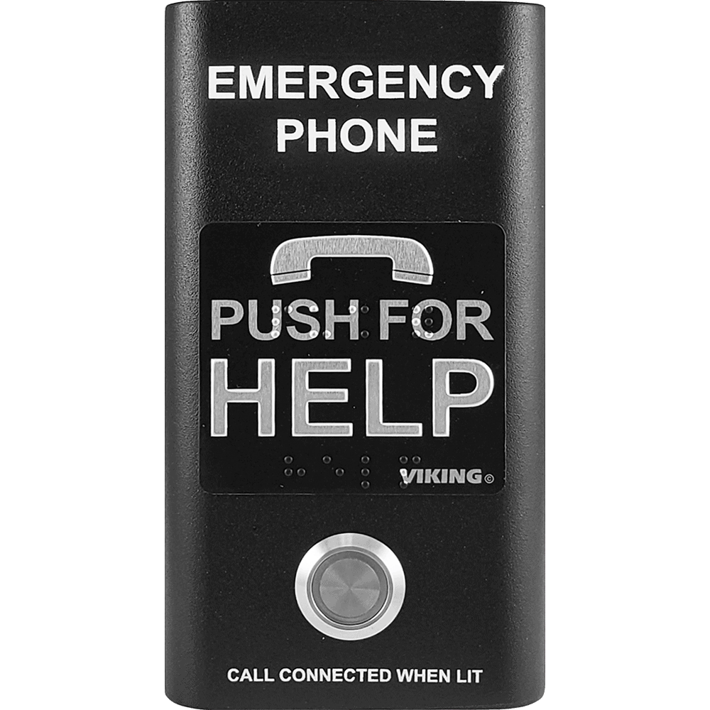 Viking E - 1600 - BKA Compact ADA Compliant Emergency Phone – Black Finish (Analog) E-1600-BKA - The Telecom Spot