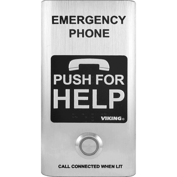 Viking E - 1600 - SS - IPEWP ADA Compliant Compact Stainless Steel VoIP Emergency Phone with Enhanced Weather Protection (EWP) E-1600-SS-IPEWP - The Telecom Spot