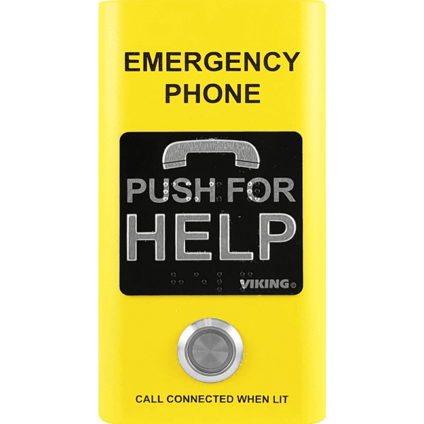 Viking E - 1600 - YLA Compact Yellow ADA Compliant Emergency Phone – Handsfree Analog Dialer with Voice Announcer E-1600-YLA - The Telecom Spot