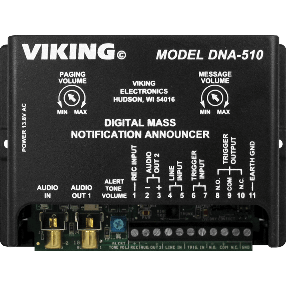 Viking Electronics DNA - 510 Digital Mass Notification Announcer DNA - 510 - The Telecom Spot