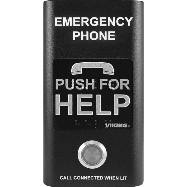 Viking Electronics E - 1600 - BK - IPEWP Compact ADA Compliant VoIP Emergency Phone Black with Enhanced We E-1600-BK-IPEWP - The Telecom Spot