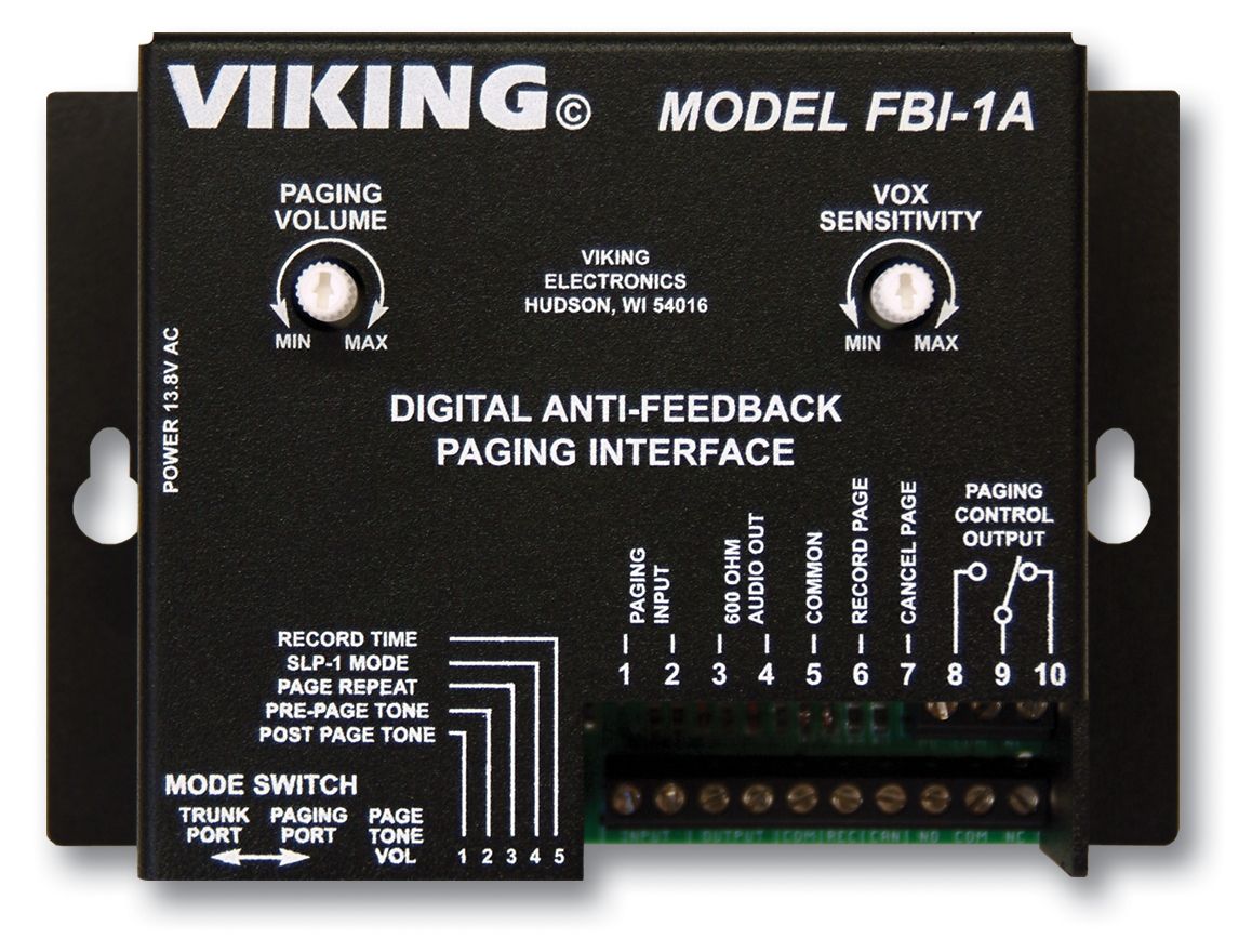 Viking Electronics FBI-1A New Digital Anti-Feedback Paging Interface FBI-1A - The Telecom Spot