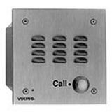 Viking Electronics Handsfree Speaker Phone with Dialer Vandal Resistant 14 Gauge Louvered Stainless Steel Faceplate Flush Mount with Included Rough-In Box or Surface Mount with Optional VE-5x5 - Open Box E-30-OB - The Telecom Spot