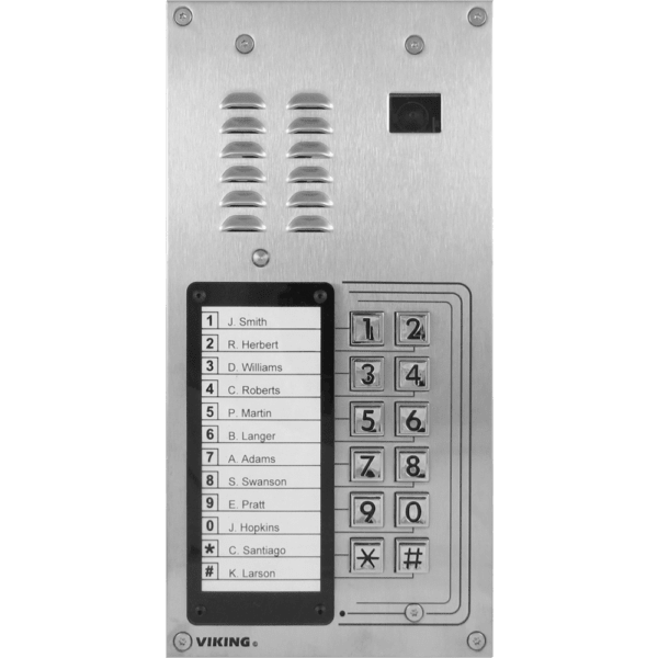 Viking Electronics K - 1205 - IP VoIP Door Phone System with Built - In Directory 12 Button Auto Dialer and Analog Video Camera K-1205-IP - The Telecom Spot