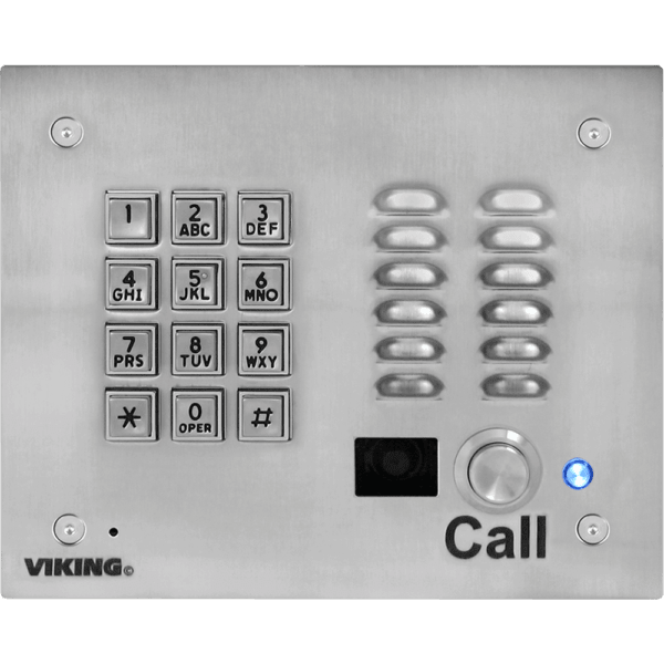 Viking Electronics K - 1705 - IP - EWP VoIP Stainless Steel Vandal Resistant Door Phone with Keypad Entry System and Video Camera EWP K-1705-IP-EWP - The Telecom Spot