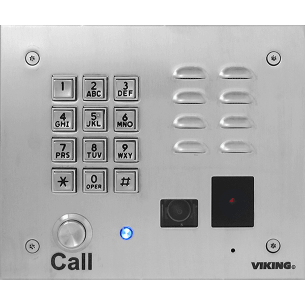 Viking Electronics K - 1775 - IP - EWP VoIP Stainless Steel Vandal Resistant Door Phone with Keypad Entry System Video Camera & Proximity Card Reader K-1775-IP-EWP - The Telecom Spot