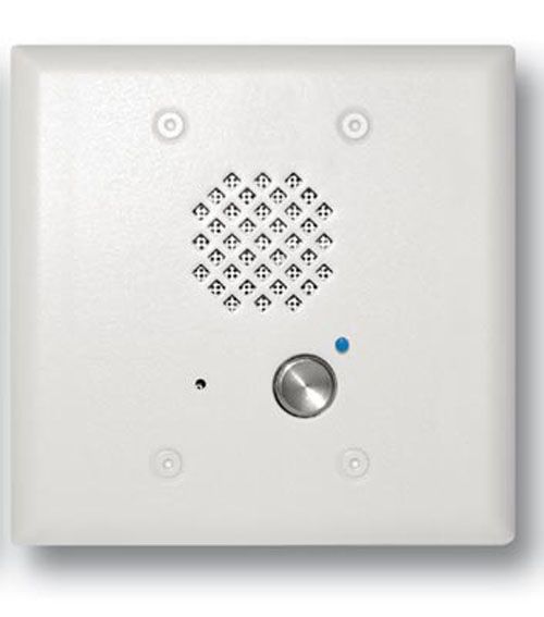 Viking Electronics Satin White Entry Phone with Automatic Disconnect & Blue LED with Enhanced Weather Protection (EWP) E-60-WH-EWP - The Telecom Spot