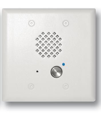 Viking Electronics Satin White Entry Phone with Automatic Disconnect & Blue LED E-60-WH - The Telecom Spot