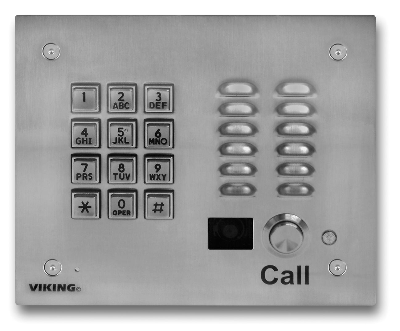 Viking Electronics Stainless Steel Vandal Resistant Entry Phone with Keypad Color Video Camera K-1705-3 - The Telecom Spot