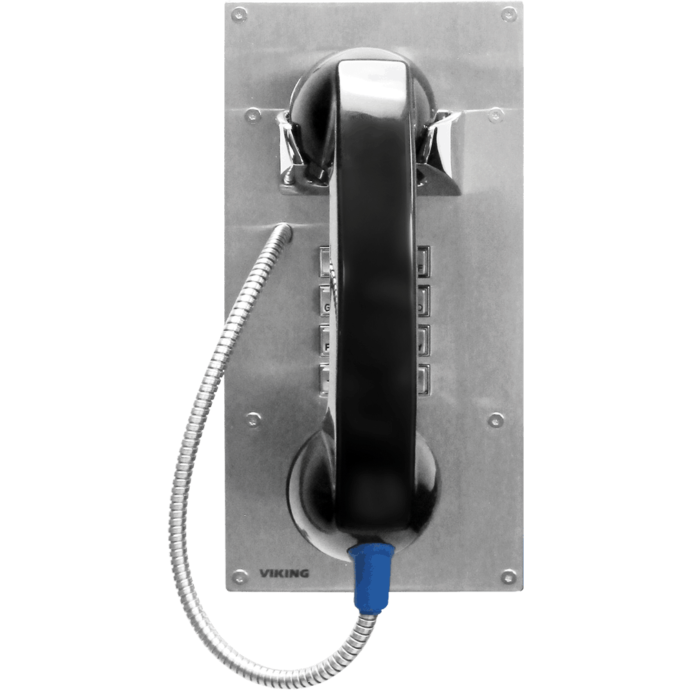 Viking K - 1900 - 8 - 12LIPEWP VoIP Panel Phone with 12" Armored Handset Cable – Enhanced Weather Protection (EWP) for Outdoor Use K-1900812LIPEWP - The Telecom Spot