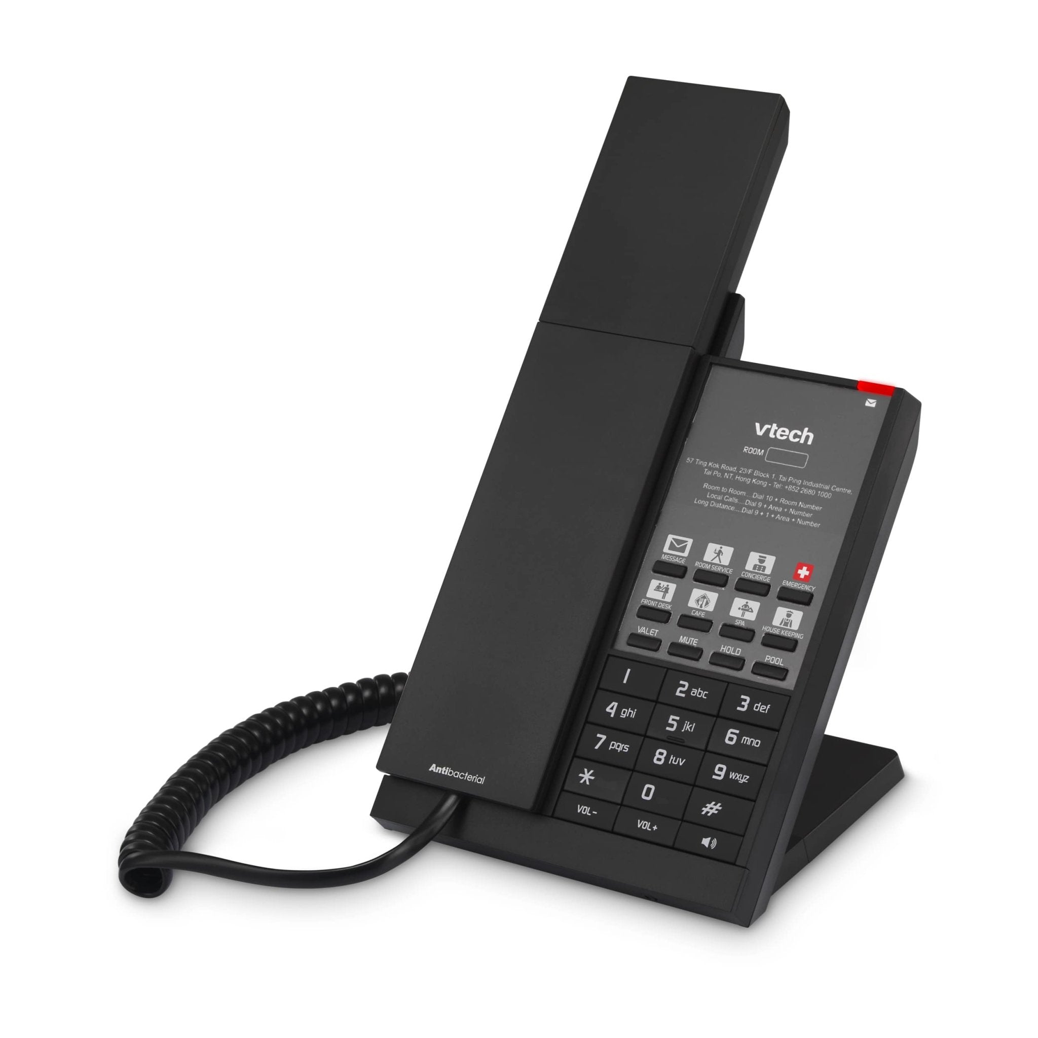 VTech Hospitality NG - S3211W Matte Black NG SIP 1 - Line Corded Phone (80 - H0FE - 13 - 000) 80-H0FE-13-000 - The Telecom Spot