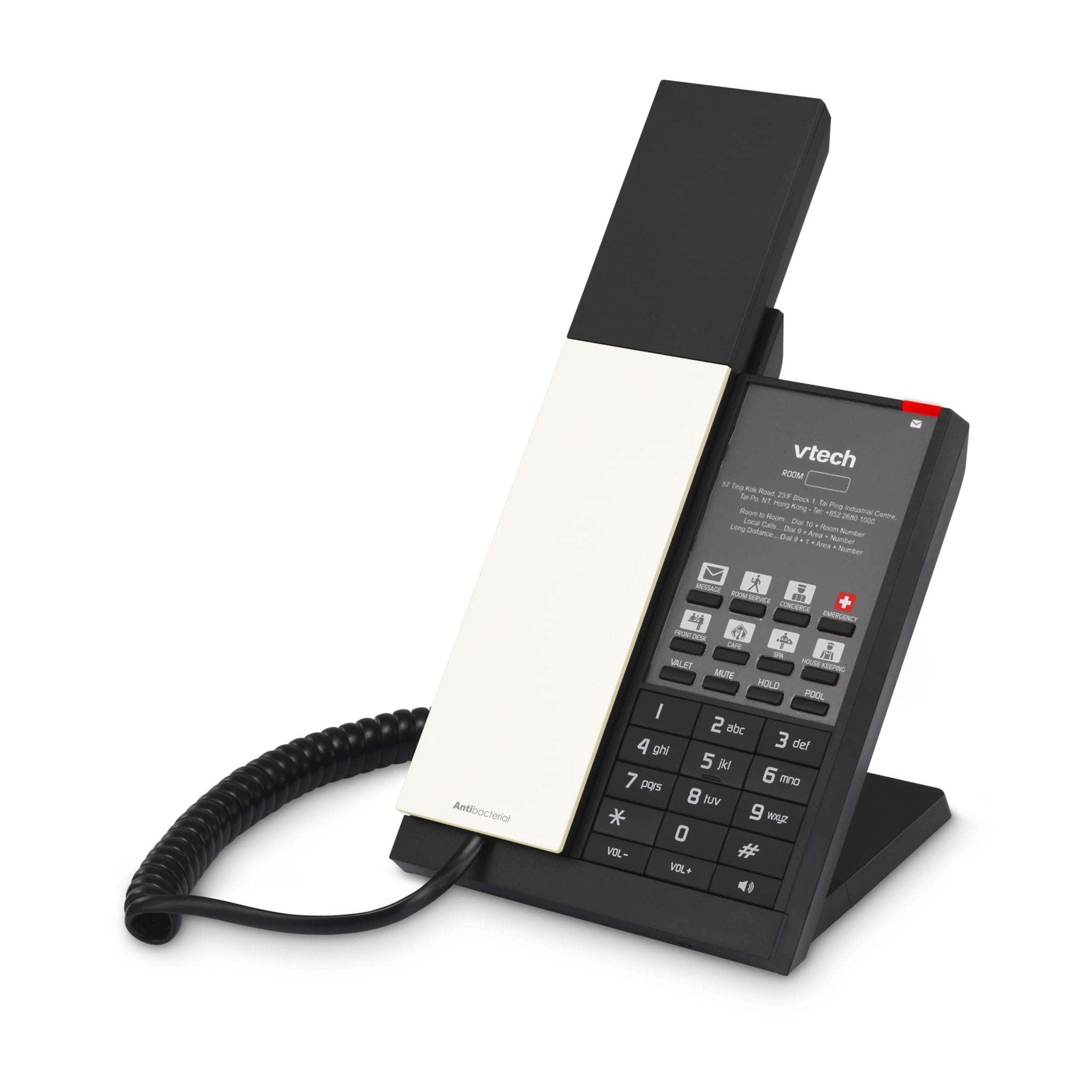 VTech Hospitality NG - S3211W Pearl & Black NG SIP 1 - Line Corded Phone (80 - H0FE - 08 - 000) 80-H0FE-08-000 - The Telecom Spot