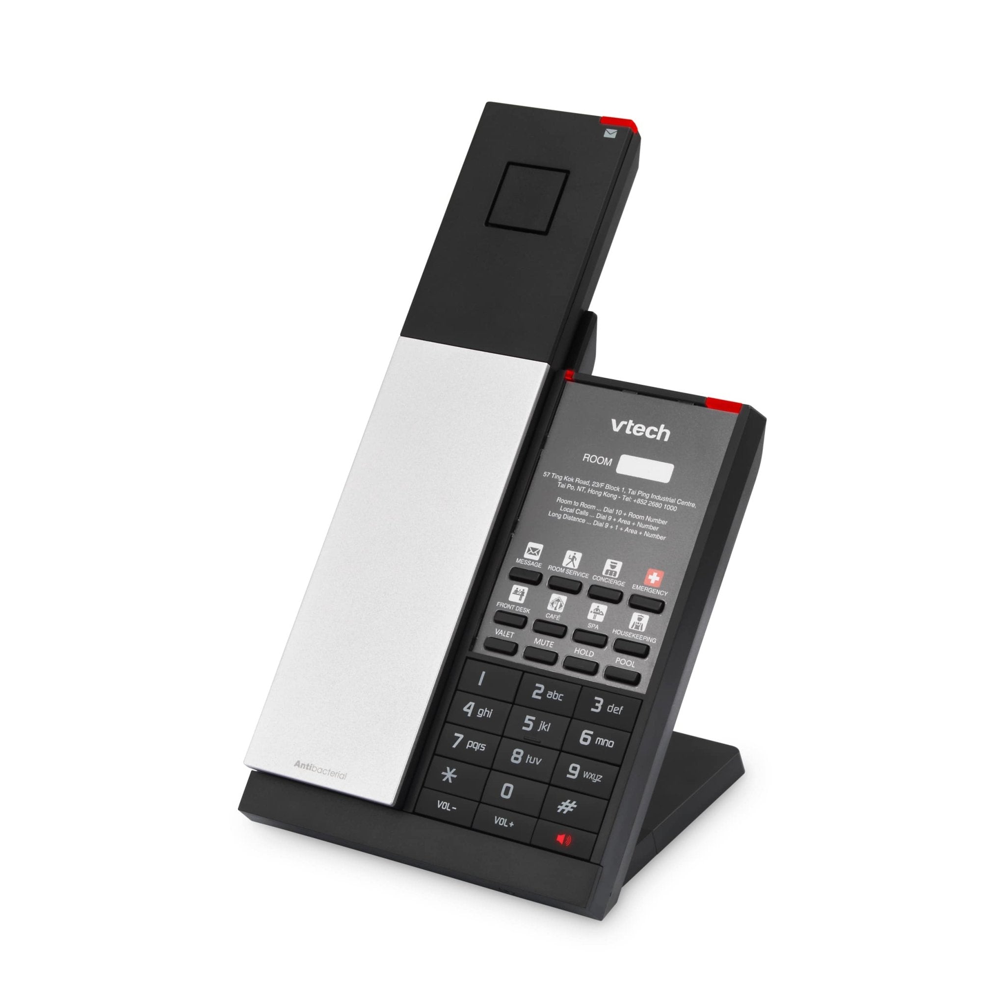 VTech Hospitality NG - S3411W Silver & Black NG SIP 1 - Line Corded Phone (80 - H0FH - 00 - 000) 80-H0FH-00-000 - The Telecom Spot