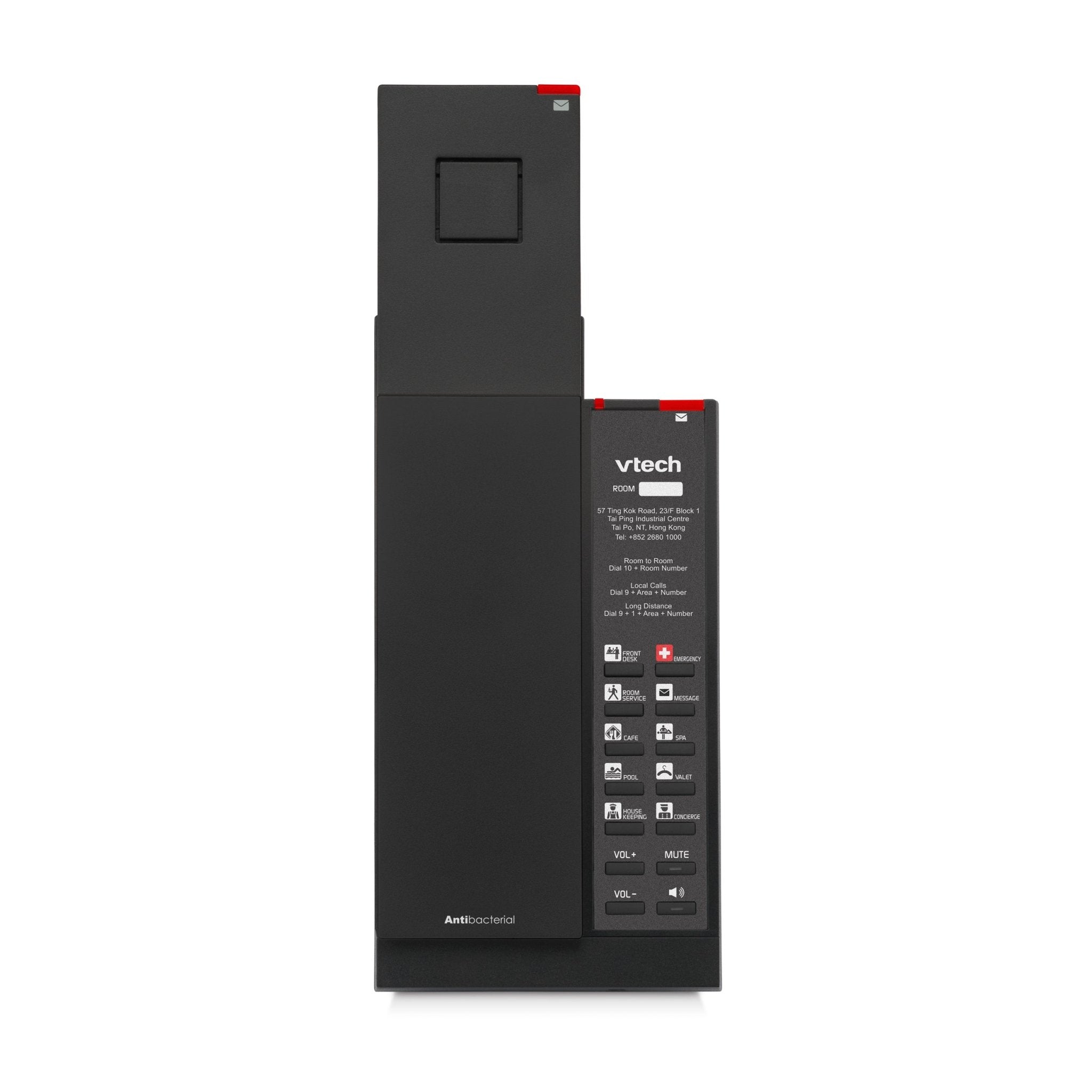 VTech Hospitality NG - S3412 Matte Black NG SIP 1 - Line Corded Phone (80 - H0GU - 13 - 000) 80-H0GU-13-000 - The Telecom Spot
