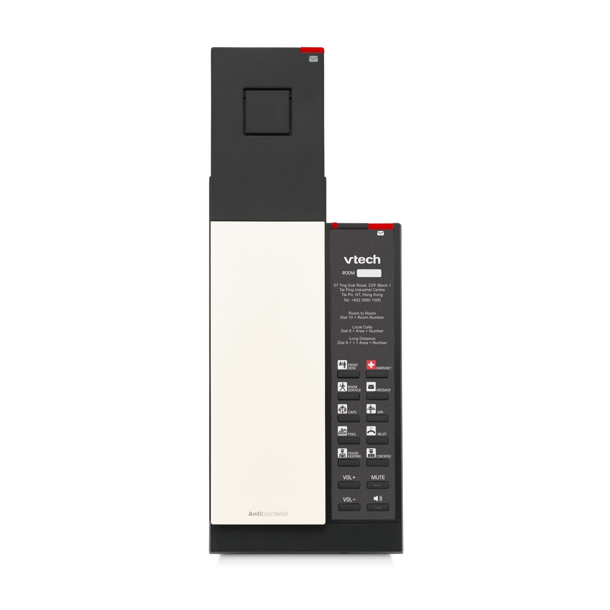 VTech Hospitality NG - S3412 Pearl & Black NG SIP 1 - Line Corded Phone (80 - H0GU - 08 - 000) 80-H0GU-08-000 - The Telecom Spot
