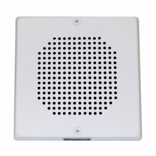 Wheelock 8 Watt Square Speaker Wall/Ceiling 24VDC White ET70-W - The Telecom Spot