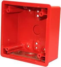 Wheelock DBB - R 4" Deep Red Backbox Standard Steel Mounting Box for Indoor Notification Appliances DBB-R - The Telecom Spot