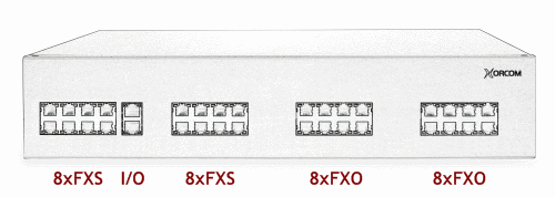 Xorcom XR2010 Asterisk PBX: 16 FXS + 16 FXO + I/O XR2010 - The Telecom Spot