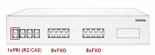 Xorcom XR2070 Asterisk PBX: 1 E1/T1 + 16 FXO XR2070 - The Telecom Spot