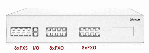 Xorcom XR3007 Asterisk PBX: 8 FXS + 16 FXO + I/O XR3007 - The Telecom Spot