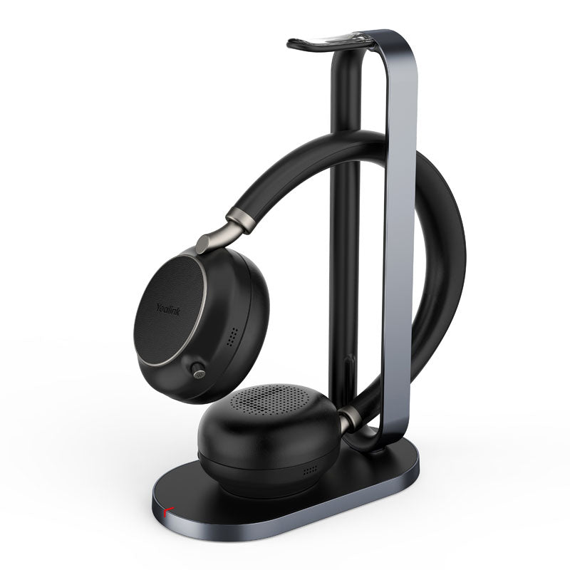 Yealink BH76 Bluetooth Headset w/Charging Stand BH76-Stand-UC-Black-USB-A - The Telecom Spot