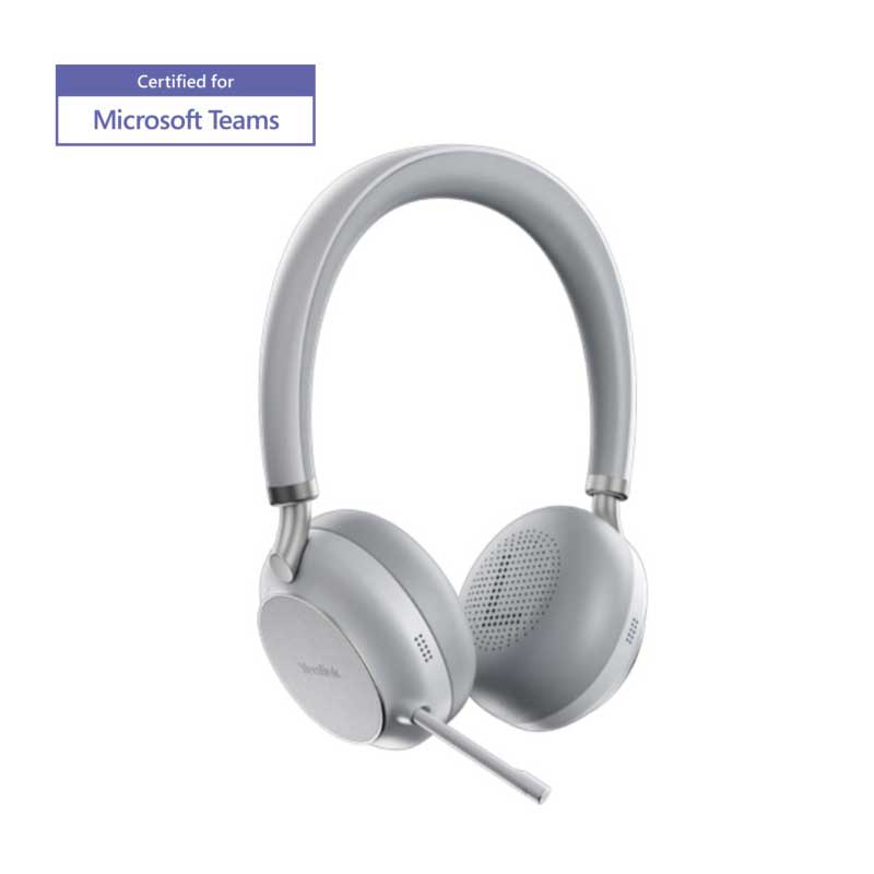 Yealink BH76 Bluetooth Headset BH76-Teams-Light-Gray-USB-A - The Telecom Spot