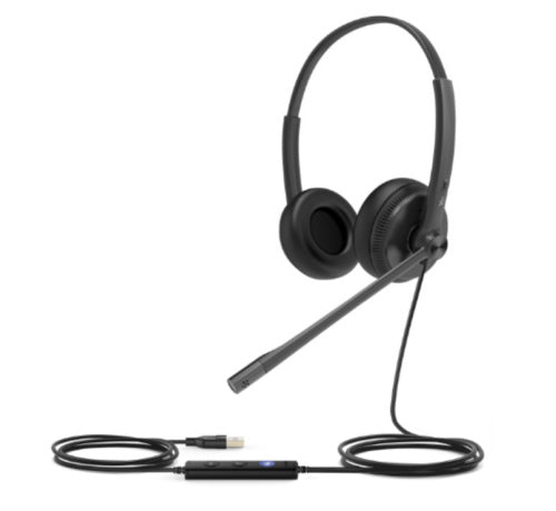 Yealink UH34 DUAL Corded USB Headset - TEAMS Version UH34-DUAL-TEAMS - The Telecom Spot