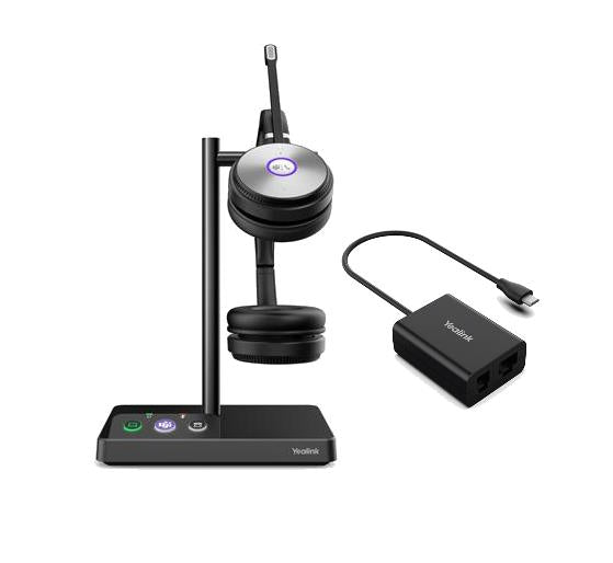 Yealink WH62 DECT Wireless Headset and EHS60 Bundle (For Cisco/Avaya/Poly/Grandstream/Fanvil Phones) WH62-Dual-Teams-EHS60 - The Telecom Spot