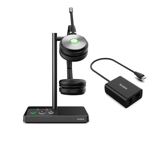 Yealink WH62 DECT Wireless Headset and EHS60 Bundle (For Cisco/Avaya/Poly/Grandstream/Fanvil Phones) WH62-Dual-UC-EHS60 - The Telecom Spot