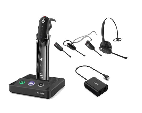 Yealink WH63 DECT Wireless Headset and EHS60 Bundle (For Cisco/Avaya/Poly/Grandstream/Fanvil Phones) WH63-Teams-EHS60-Bundle - The Telecom Spot