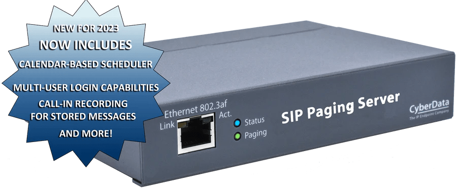 CyberData's SIP Paging Server 011146 Gets A Significant Update - The Telecom Spot