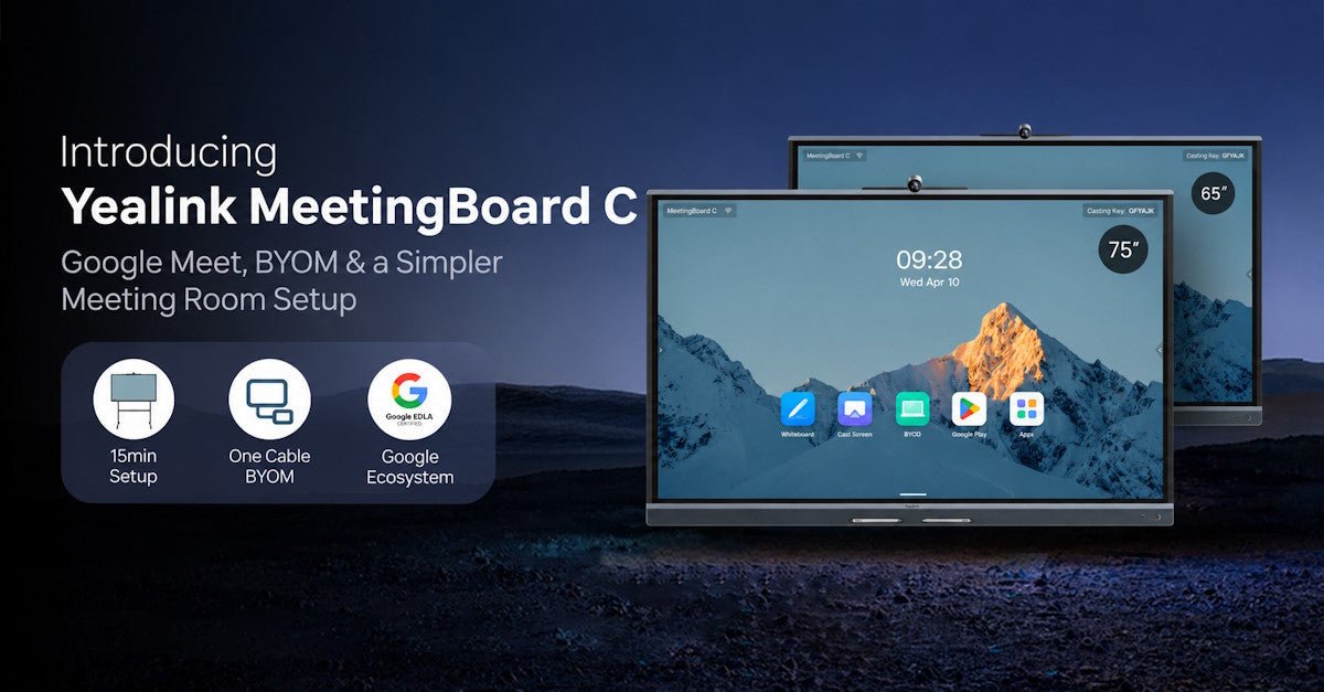 Yealink MeetingBoard C: Google Meet, BYOM & an Easier Meeting Room Setup. - The Telecom Spot