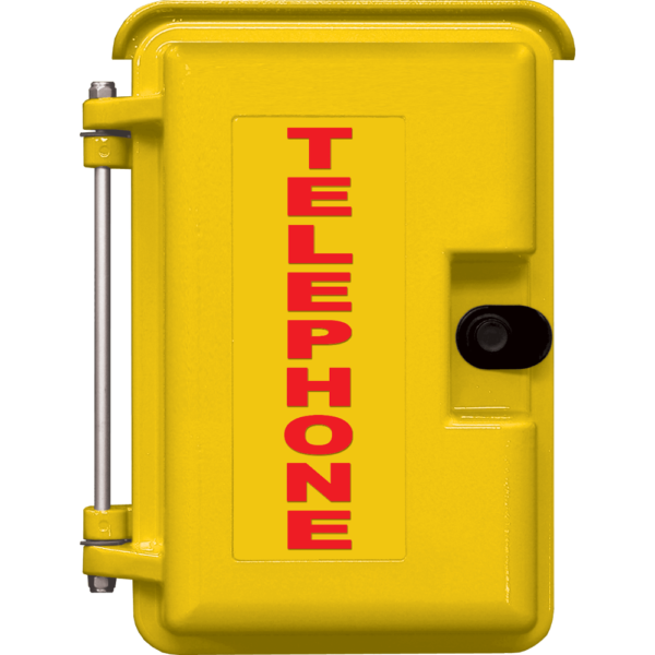 Viking VE-9X12Y-2P Heavy-Duty Yellow Plastic Outdoor Enclosure with Adapter Panel 2 – NEMA 4X Rated Weatherproof Housing for Emergency Phones & More