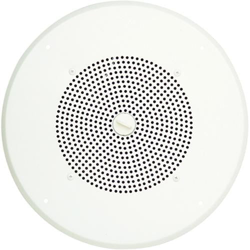 Bogen 8in. Speaker 10 Oz Magnet w/ T725 Transformer Bright White Grille Volume Control w/ Knob S810T725PG8UVK - The Telecom Spot