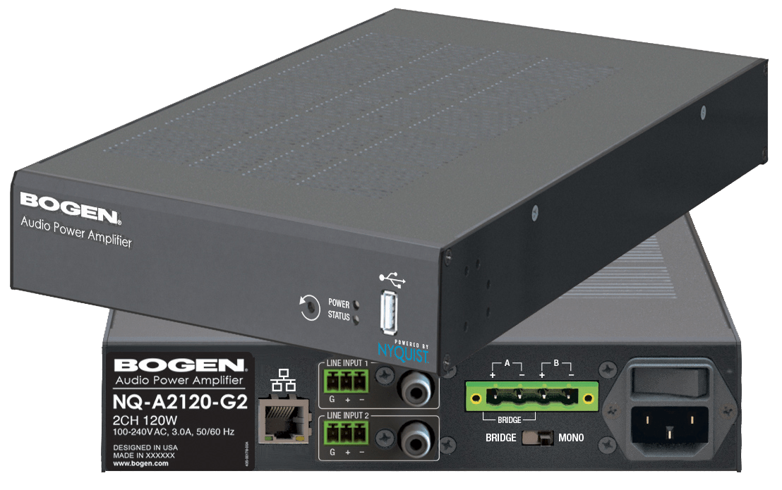 Bogen NQ - A2120 - G2 Nyquist 2 - Channel 120 Watt Audio Power Amp G2 (Generation 2) NQ-A2120-G2 - The Telecom Spot