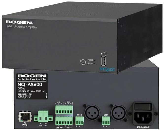 Bogen NQ - PA600 Nyquist IP Paging System - 1 Channel 600W Public Address MIxer - Amplifier NQ-PA600 - The Telecom Spot