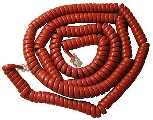 Cablesys GCHA444025-FCR / 25' RED Handset Cord 2500RD - The Telecom Spot