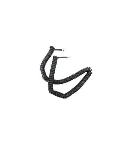 CABLESYS Telephone Handset Cord Black with 1.5 Inch Lead 12 Ft GCHA444012-FBK - The Telecom Spot