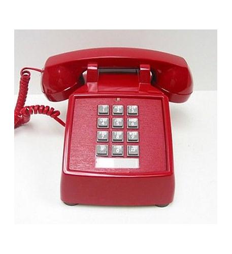 Cortelco 2500 Series Single-Line Analog Desk Telephone – Cherry Red & Electronic Ringer (250047-VOE-20MD) 250047-VOE-20MD - The Telecom Spot