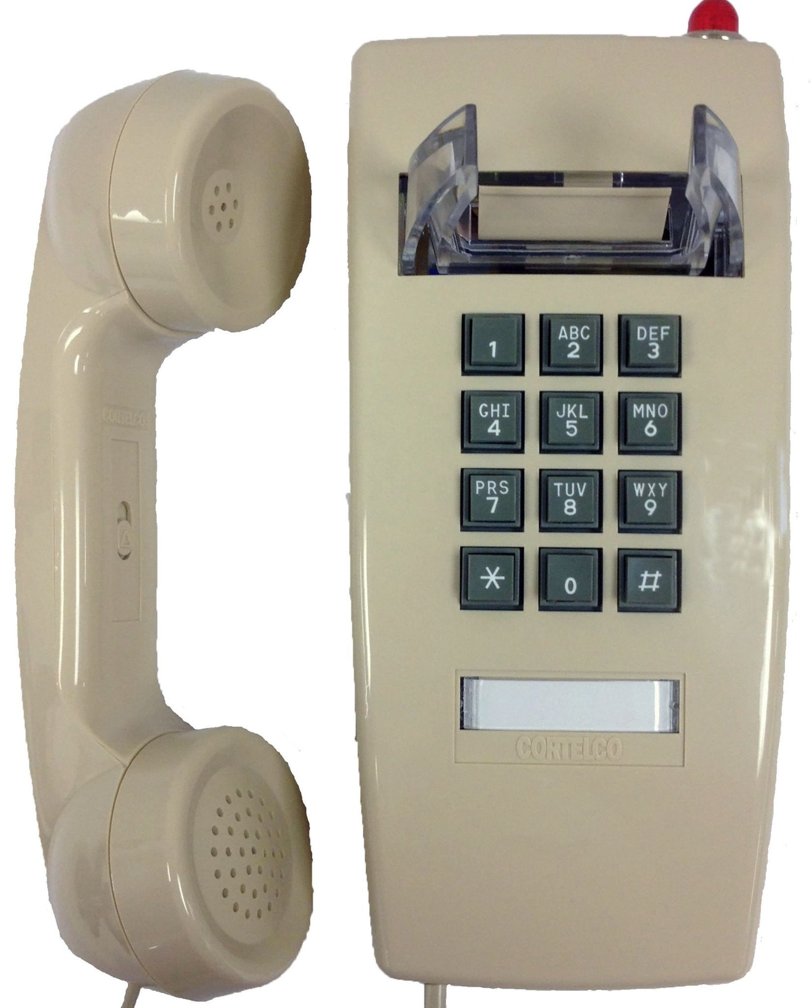 Cortelco 2554 Series Single-Line Analog Wall Telephone – Ash, Message Waiting Light & Electronic Ringer (255444-VOE-27MD) 255444-VOE-27MD - The Telecom Spot