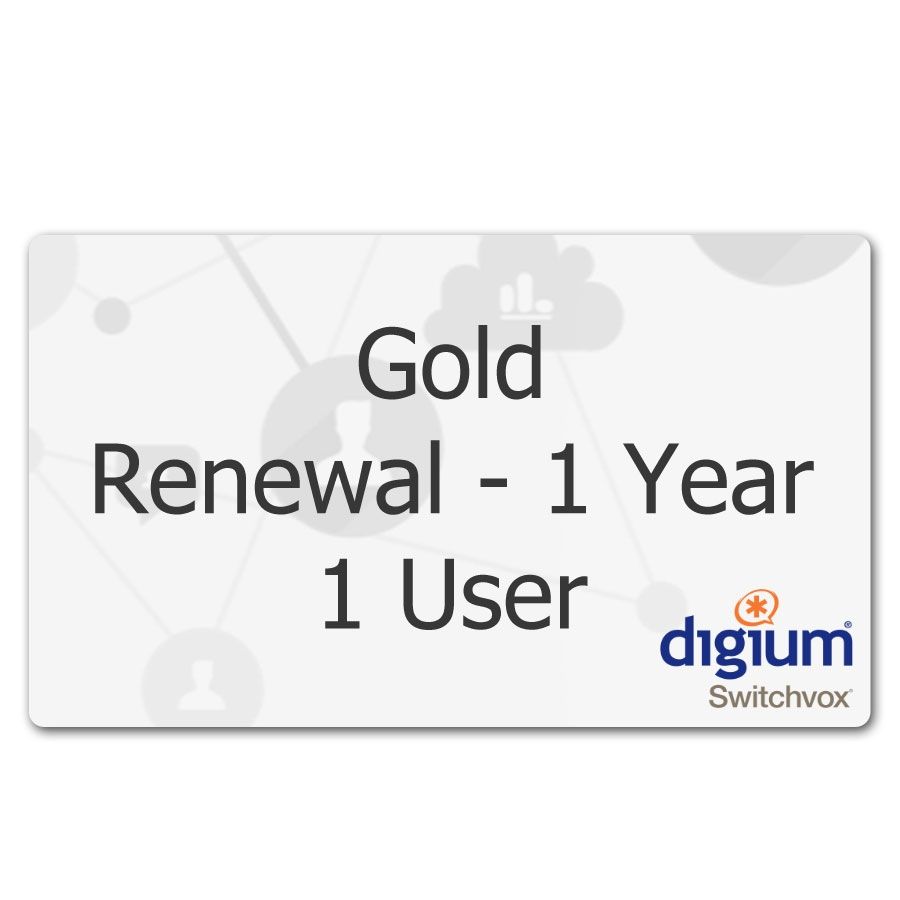 Digium Switchvox 1 User Gold Subscription Renewal - 1 Year 1SWXGSUB1R - The Telecom Spot